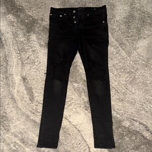 Men's Purple Brand Black Skinny Jeans